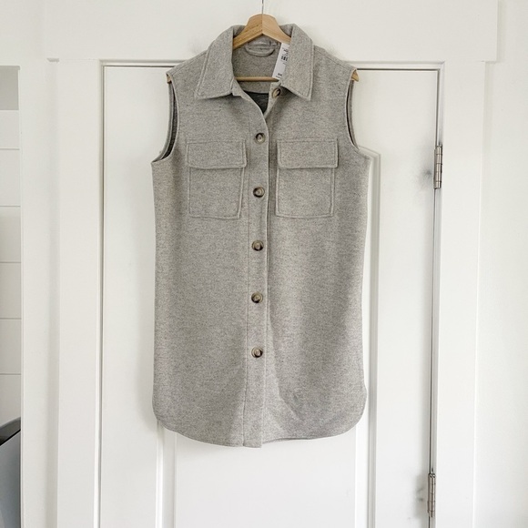 Buckle Red Brushed Knit Marled Vest - S - Picture 1 of 7